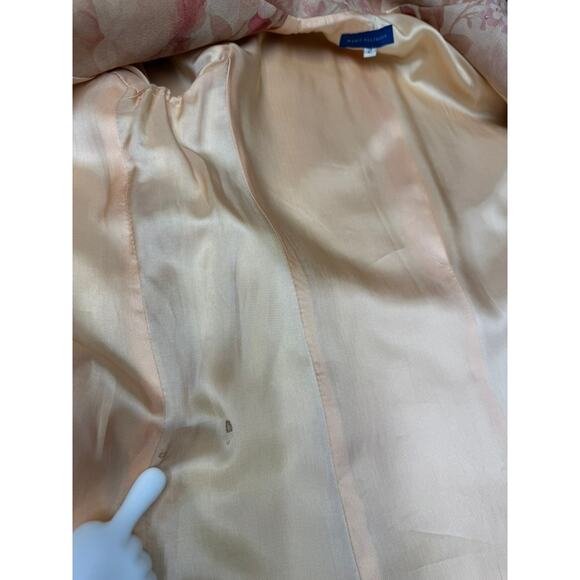 "MARIO BALTHAZAR" STUNNING Y2K Peonies Faux Suede Dress Coat SZ 2 RARE! PLZ READ - Picture 12 of 16